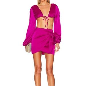 Rissa wrap skirt set